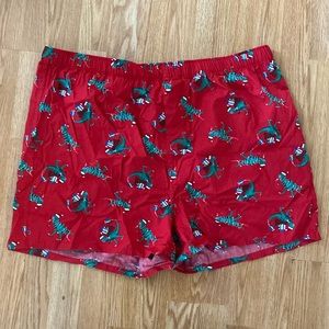 5 for $15! Christmas T-Rex Boxer Shorts